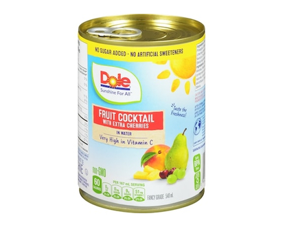 Dole Fruit Cocktail With Extra Cherries In Water - 540.0 ML