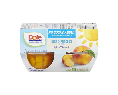 Dole Fruit Bowls Diced Peaches in Water - 107.0 ML