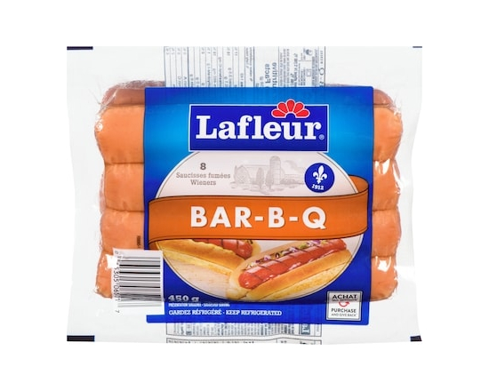 Lafleur Saucisses fumées style BBQ - 450.0 G