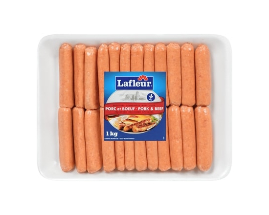 Lafleur Lafleur, Saucisses porc et bœuf - 1.0 KG