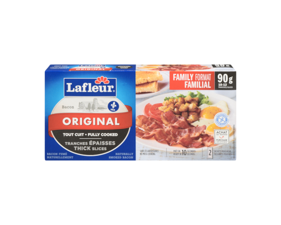 Lafleur Bacon précuit, tranches épaisses - 90.0 G