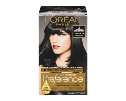 L'Oreal Paris Superior Preference Hair Colour, 2 Natural Black Sicily - 1.0 EA