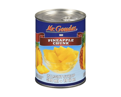 Mr Goudas Pineapple Chunk In Light Syrup - 540.0 ML