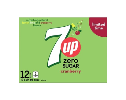 7Up Zero Sugar Cranberry - 355.0 ML
