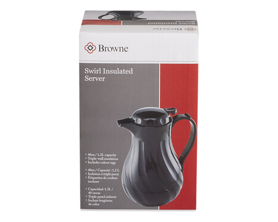 Beverage Server, Black 40 oz - 1.0 EA