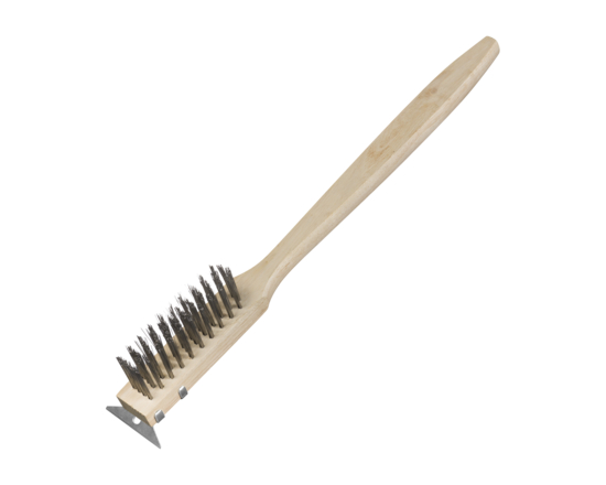 Wire Brush with Long Wooden Handle - 1.0 EA