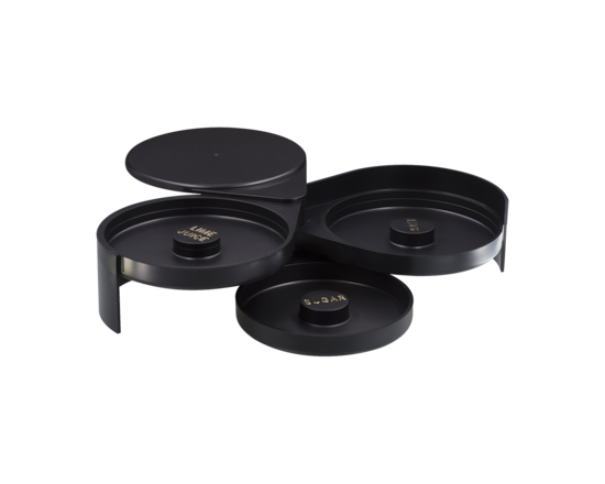 Plateau en verre pour cocktail noir - 1.0 EA