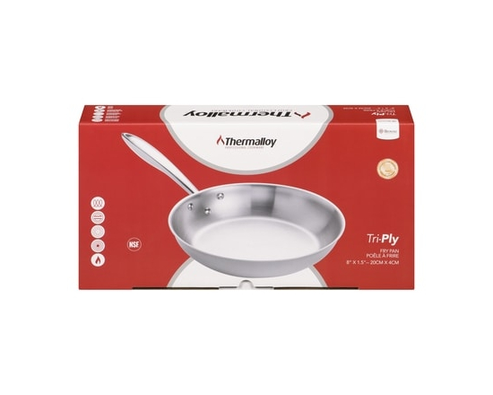 Thermalloy Stainless Steel Fry Pan, 8 in - 1.0 EA