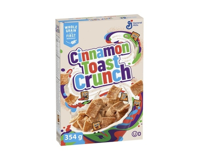 General Mills Croque Cannelle,Céréales Pour le Petit-déjeuner au Gout De Cannelle Authentique, Grains Entiers - 354.0 G