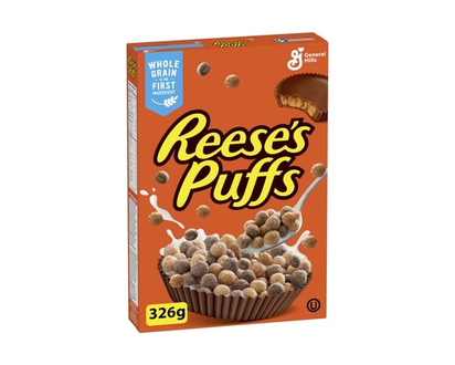 General Mills Reese's Puffs Breakfast Cereal, Peanut Butter Chocolate, Whole Grains - 326.0 G