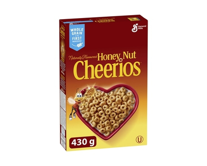 General Mills Cheerios Miel & Noix, Céréales à Base de Grains Entiers - 430.0 G