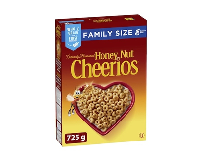 General Mills Céréales à base de grains entiers Cheerios miel et noix, format familial - 725.0 G