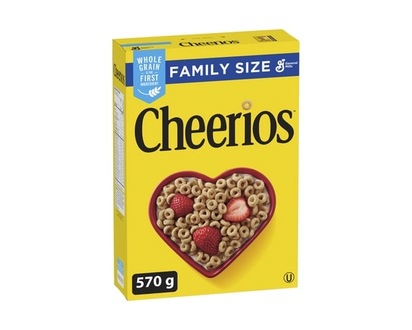General Mills Cheerios Saveur Originale, Format Familial, Céréales à Base de Grains Entiers - 570.0 G