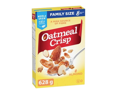 General Mills Oatmeal Crisp Breakfast Cereal, Almond, Family Size, High Fibre - 628.0 G