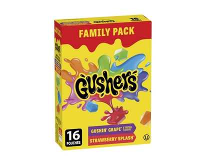 Betty Crocker Fruit Gushers Fruit Flavoured Snacks, Variety Pack, Family Pack - 368.0 G