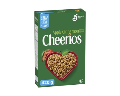 General Mills Apple Cinnamon Cheerios Breakfast Cereal, Whole Grains - 420.0 G