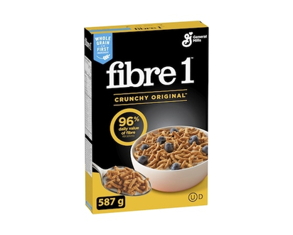 General Mills Fibre One Breakfast Cereal, Crunchy Original, High Fibre and Whole Grains - 587.0 G