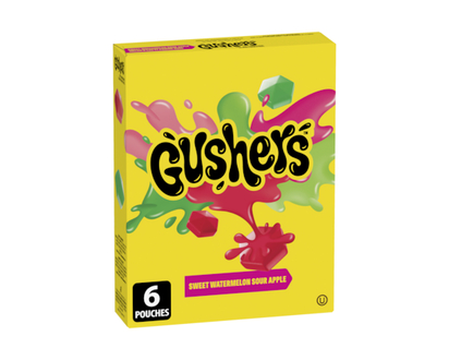 Betty Crocker Gushers Sweet Watermelon Sour Apple 6 Pouches - 138.0 G