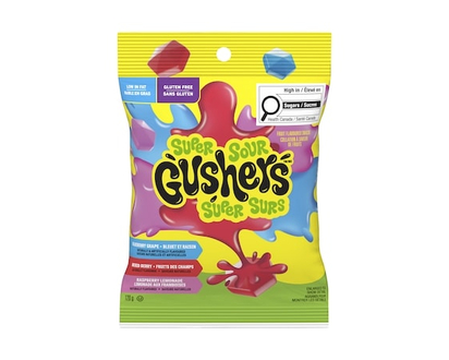 Betty Crocker Super Sour Gushers, Gluten Free Fruit Flavoured Snack - 120.0 G