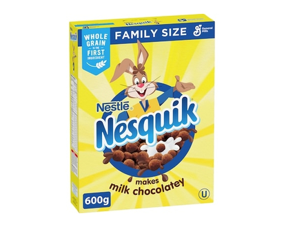 General Mills Nesquik, Céréales au Chocolat, Grains Entiers, Format Familial - 600.0 G
