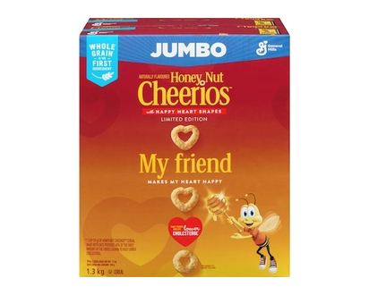 General Mills Cheerios Miel & Noix, Céréales à Base de Grains Entiers, Format Familial - 1300 G