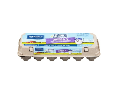 Burnbrae Farms Naturegg Omega 3 White Eggs, Large - 12.0 EA