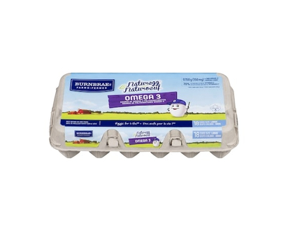 Burnbrae Farms Naturegg Omega 3 White Eggs - 18.0 EA
