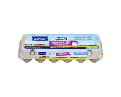 Burnbrae Farms Naturegg Omega Plus White Eggs, Large - 12.0 EA