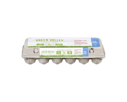 Green Valley Brown Eggs Free Range Farm Large - 12.0 EA