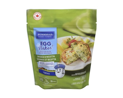 EGGBakes! Quiche Spinach & Ricotta, 4-Pack - 340.0 G