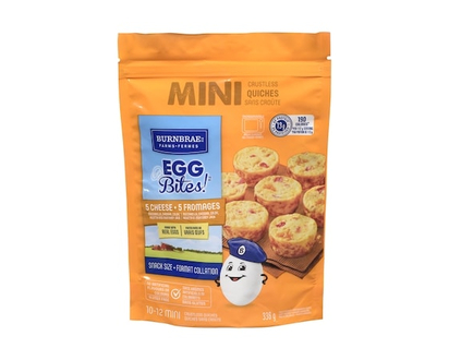 Les Fermes Burnbrae Egg bites! mini quiches sans croûte format collation - 336.0 G
