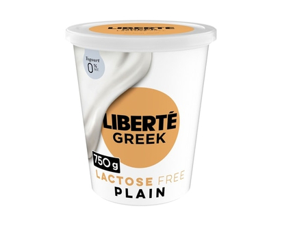 Liberté Grec Yogourt 0 % Sans lactose, Nature, Teneur élevée en protéines - 750.0 G