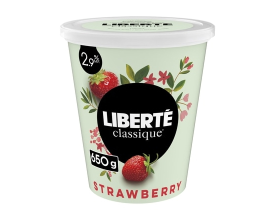 Liberté Yogourt traditionnel onctueux Classique 2,9 %, fraises - 650.0 G