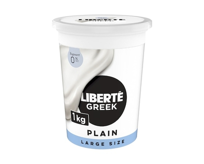 Liberte Greek 0% Yogurt, Plain, High Protein - 1000 G