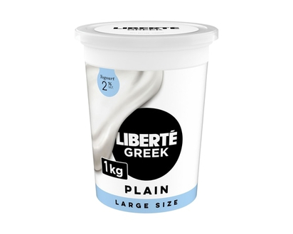 Liberte Greek 2% Yogurt, Plain, High Protein - 1000 G