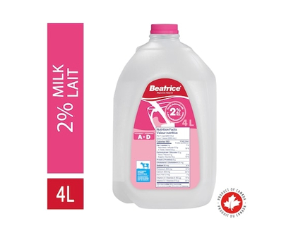Beatrice Milk Jug 2% - 4.0 L