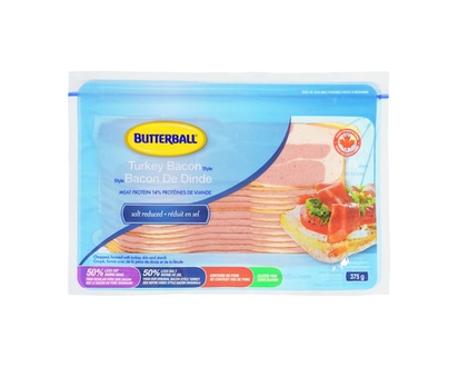 Butterball Turkey Bacon Style Salt Reduced - 375.0 G