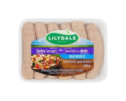 Lilydale Turkey Sausages Bratwurst - 500.0 G