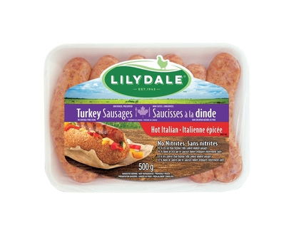 Lilydale Turkey Sausages Hot Italian - 500.0 G