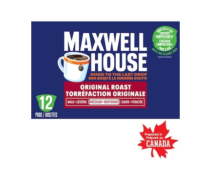 Maxwell House Dosettes De Café Torréfaction Originale Compostables À 100 % - 114 G