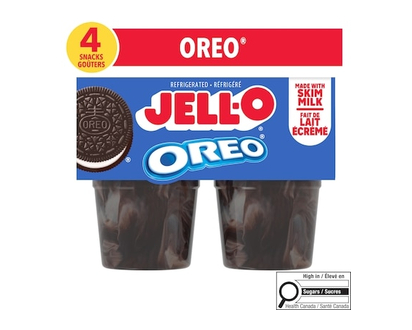 Jell-O Oreo Ready-To-Eat Refrigerated Pudding Snacks - 113.0 G