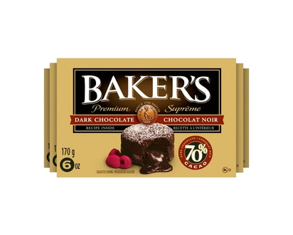 Kraft Baker's Premium 70% Dark Chocolate Baking Bar - 170.0 G