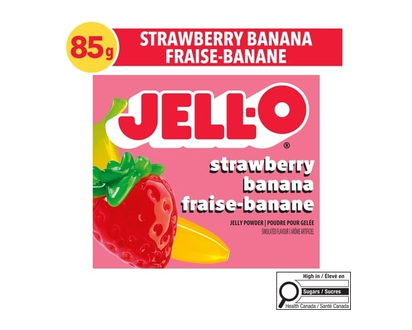 Jell-O Strawberry Banana Jelly Powder Mix - 85.0 G