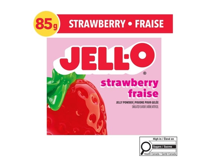 Jell-O Strawberry Jelly Powder, Gelatin Mix - 85.0 G