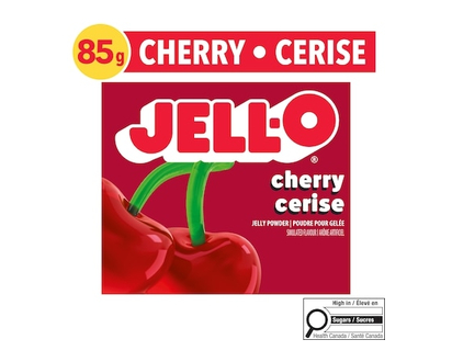 Jell-O Cherry Jelly Powder, Gelatin Mix - 85.0 G
