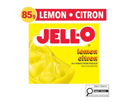 Jell-O Lemon Jelly Powder, Gelatin Mix - 85.0 G