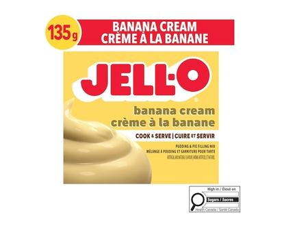 Jell-O Instant Pudding And Pie Filling, Banana Cream - 135.0 G