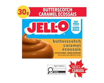 Jell-O Mélange pour pouding instantané caramel écossais sans gras, boîte - 30.0 G