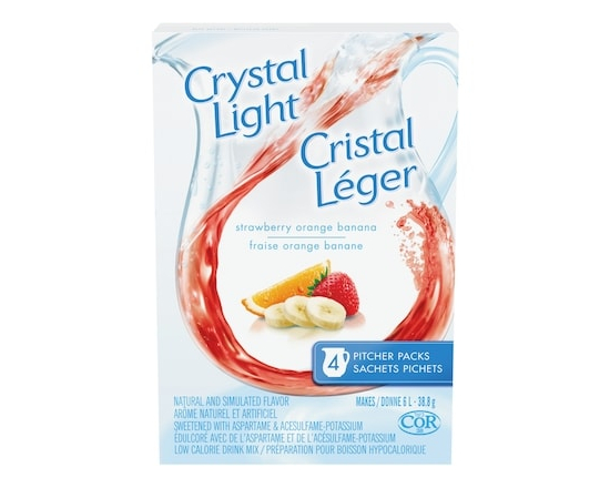 Crystal Light Pitcher Packs, Strawberry Orange Banana - 38.8 G