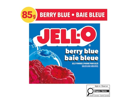 Jell-O Berry Blue Jelly Powder, Gelatin Mix - 85.0 G